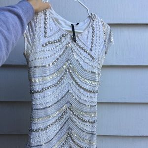 White Sequin Dress